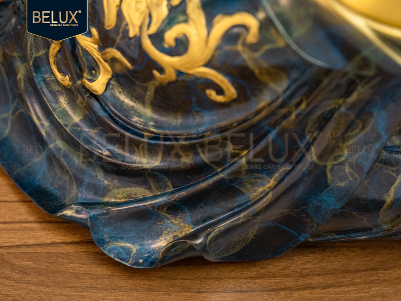 Tượng Phật Di Lặc bằng đồng decor dài 41cm